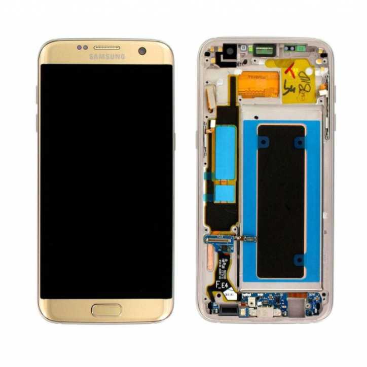 Écran Complet Samsung Galaxy S7 Edge Or (Service Pack)