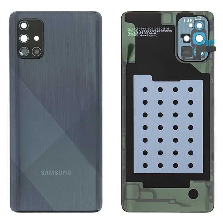 Black Rear Window Samsung Galaxy A71 (Service Pack)