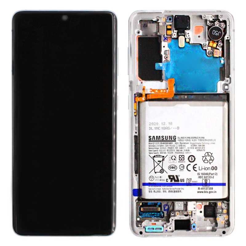 Écran Complet + Batterie Samsung Galaxy S21 5G Blanc (Original)