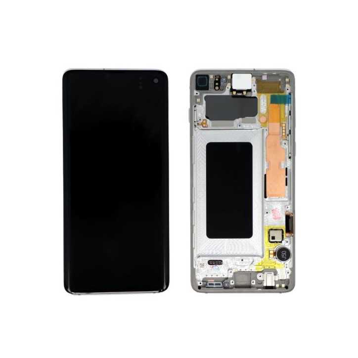 Écran Complet Samsung Galaxy S10 Argent (Service Pack)