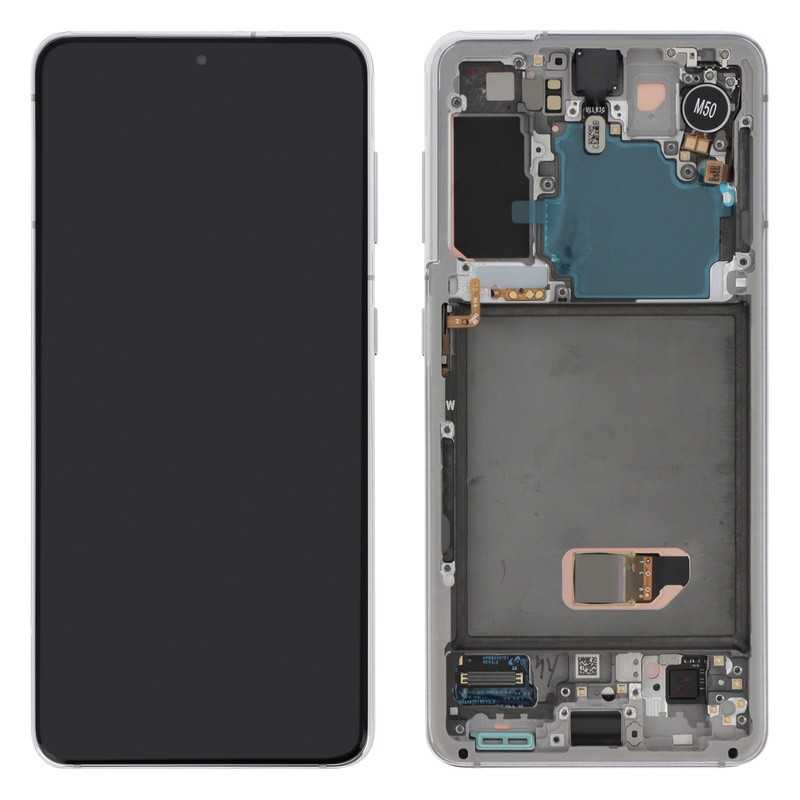 Complete Samsung Galaxy S21 5g white (original) screen