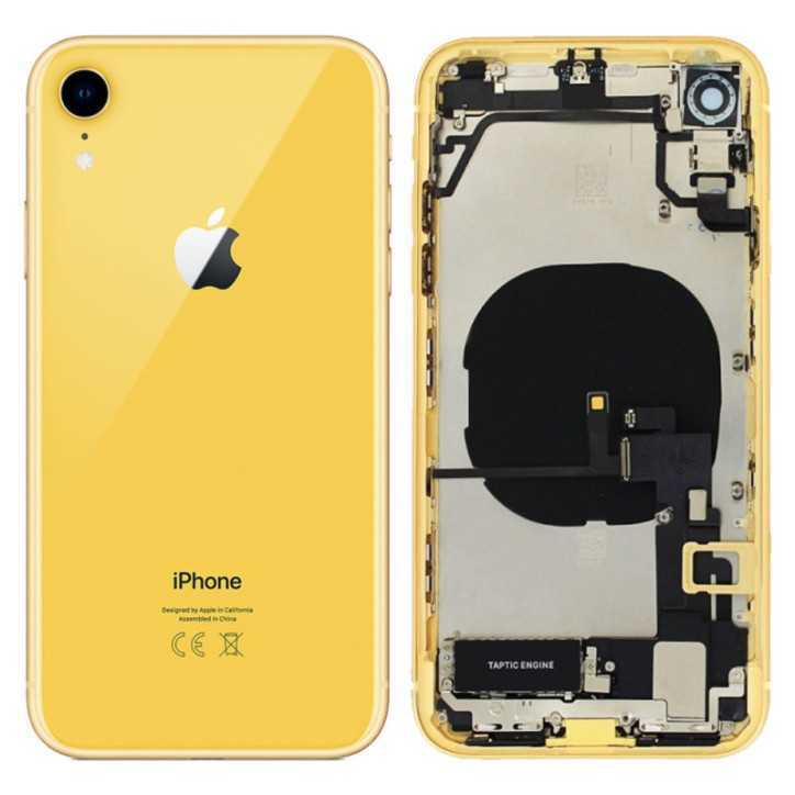 Coque Arrière Complète iPhone XR Jaune