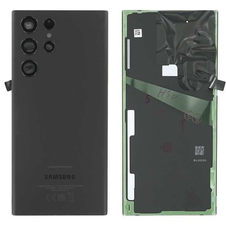 Vitre Arrière Samsung Galaxy S22 Ultra Noir (Service Pack)