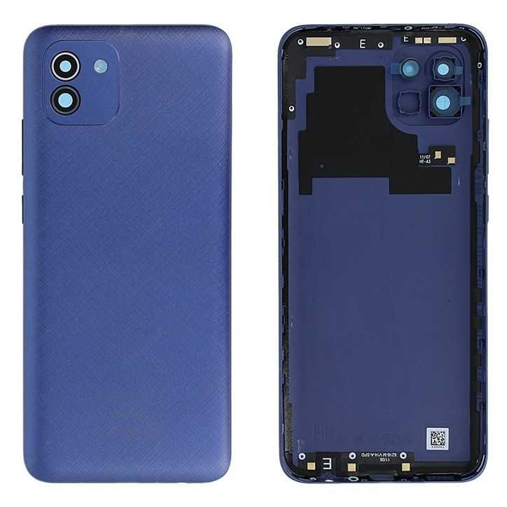 Vitre Arrière Bleue Samsung Galaxy A03 (Service Pack)