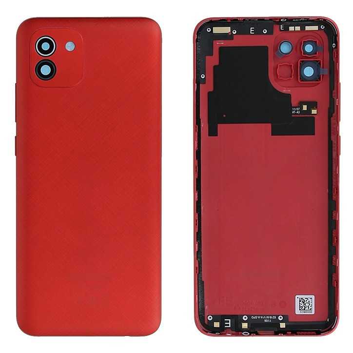 Vitre Arrière Rouge Samsung Galaxy A03 (Service Pack)