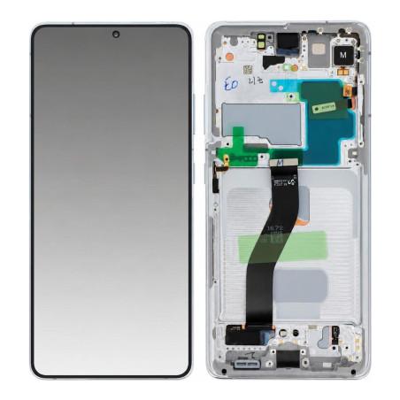 Vollständiger Bildschirm Samsung Galaxy S21 Ultra 5G Silber (Service Pack)