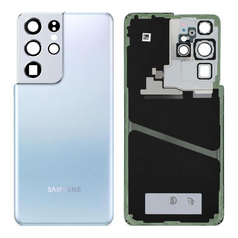 Cristal trasero Samsung Galaxy S21 Ultra 5G plata (Service Pack)
