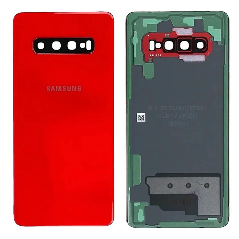 Vitre Arrière Samsung Galaxy S10+ Rouge (Original)