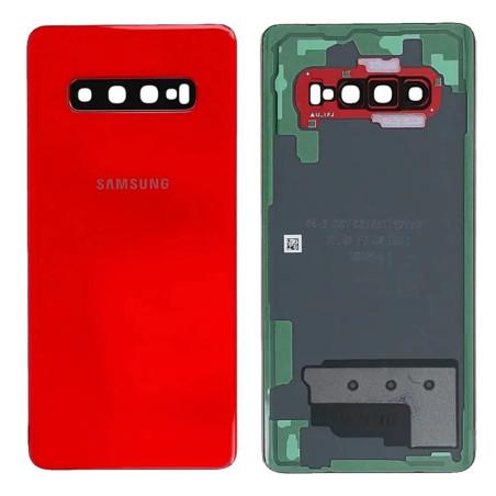 Vitre Arrière Samsung Galaxy S10+ Rouge (Original)