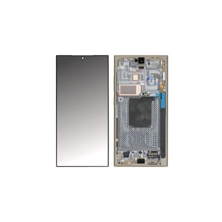 Écran Complet Samsung Galaxy S24 Ultra Jaune Titane (Service Pack)