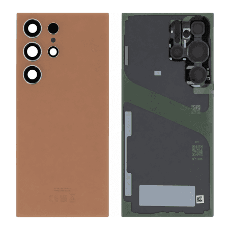 Vitre Arrière Samsung Galaxy S24 Ultra Orange Titane (Service Pack)