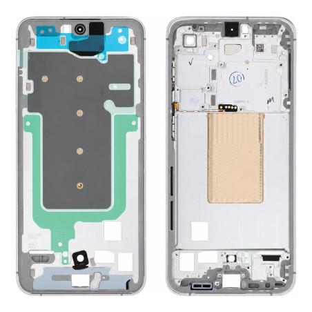 Zentralrahmen Samsung Galaxy S24 FE Silber (Service Pack)