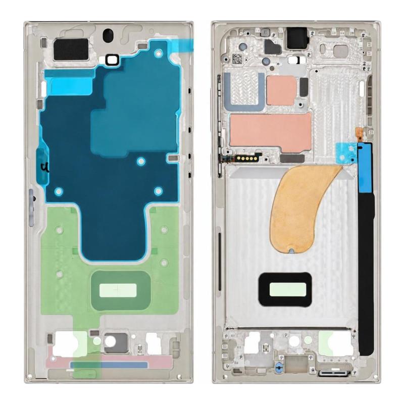 Central Frame Samsung Galaxy S23 Ultra Beige (Service Pack)