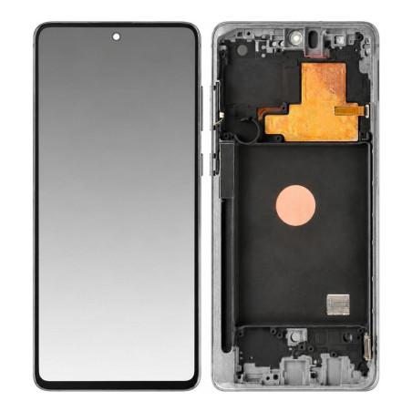 Vollständiger Bildschirm Samsung Galaxy Note 10 Lite Silber (Soft OLED)