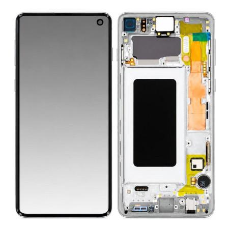 Samsung Galaxy S10 Komplettbildschirm Weiß (Service Pack)