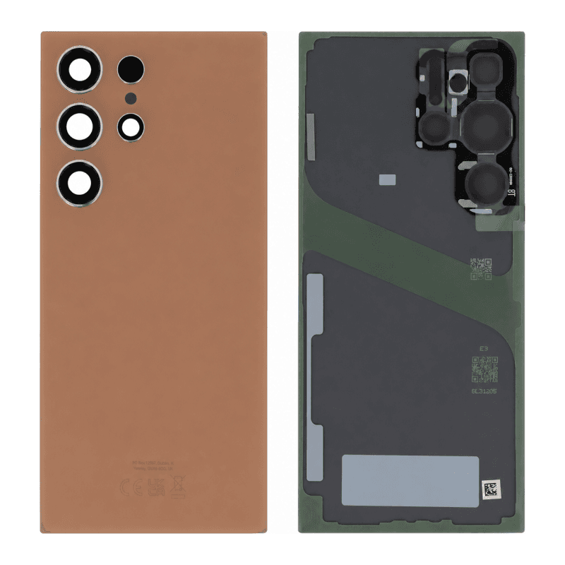 Vitre Arrière Samsung Galaxy S24 Ultra Orange Titane (Service Pack)