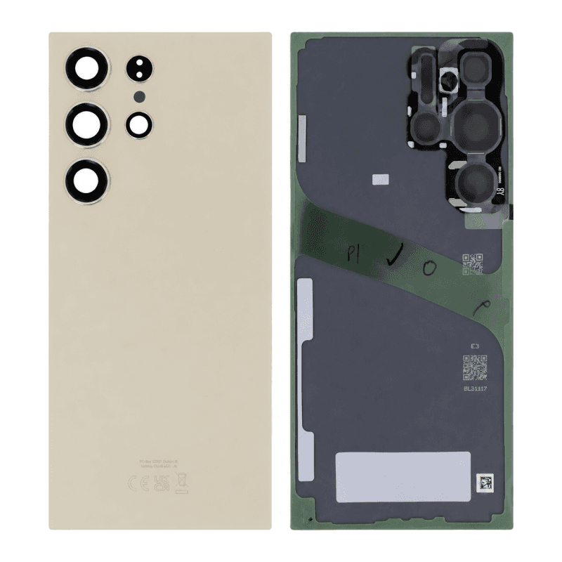 Vitre Arrière Samsung Galaxy S24 Ultra Jaune (Service Pack)